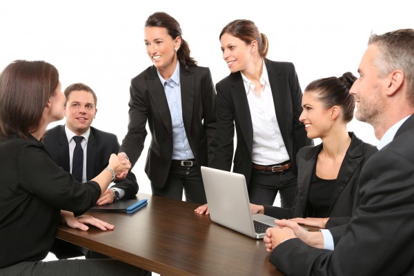 A stock image of a corporate meeting.